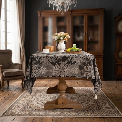 Housse table noire style - table,