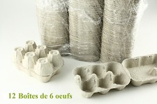 12 BOITES CARTON POUR 6 OEUFS