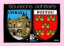 Ecussons adhésifs Civray et Poitou sur CPM
