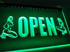 OPEN Exotic Dancer Bar pub LED