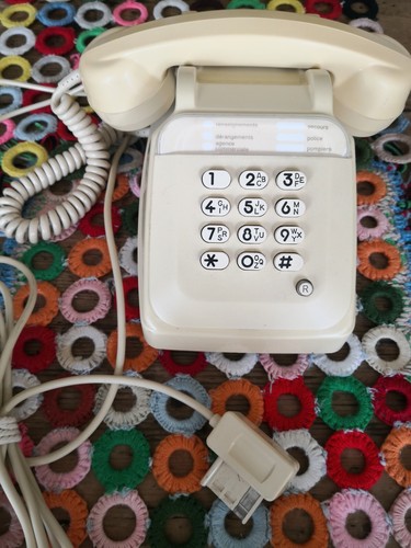 Telephone fixe vintage ivoire - vintage,