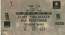 RUGBY TOP 14 - TICKET DE MATCH
