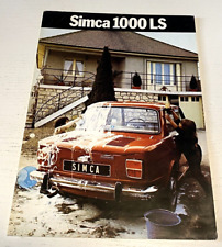 Notice Commerciale SIMCA 1000