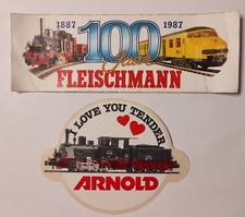 lot de 2 autocollants  vintage modelisme jouet  train HO Fleischmann Arnold