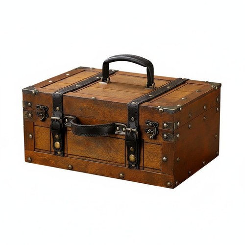 Valise bois vintage - valise, en