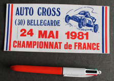 Autocollant / Sticker - Auto Cross- Bellegarde - Championnat de France 1981