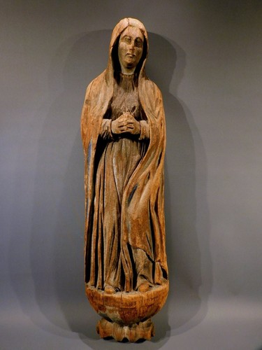 Statue vierge bois - en, 18eme