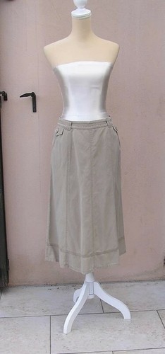 Jupe beige ruban ton - beige,