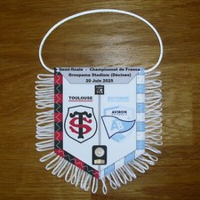 TOULOUSE  / BAYONNE (Demi finale Top 14 2025) - Fanion en tissu NEUF