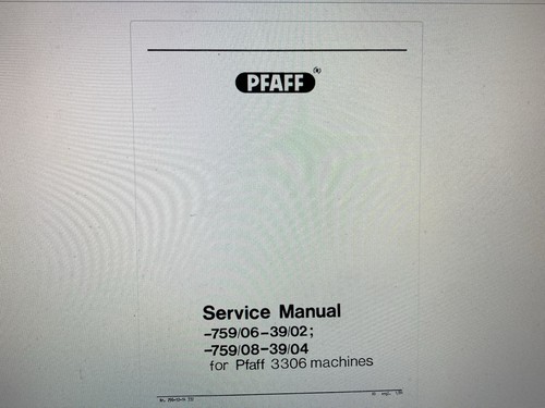 Pfaff hobbylock 759 manual - pfaff,