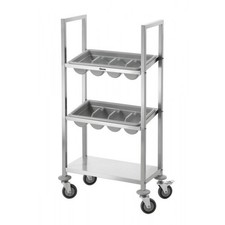 Chariot inox pour bacs à