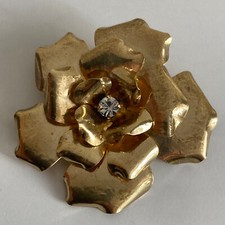 VINTAGE Broche Fleur Gardenia SONIA RYKIEL Flower Brooch Broche Spilla