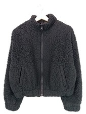 H&M DIVIDED Blouson aviateur Dames Veste T EU 38 noir style décontracté