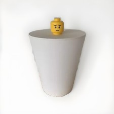 Boîte Panier Blanc LEGO Plastique Avec Tête de LEGO En Poignée