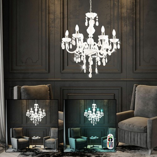 Lustre suspendu cristaux led - lustre,