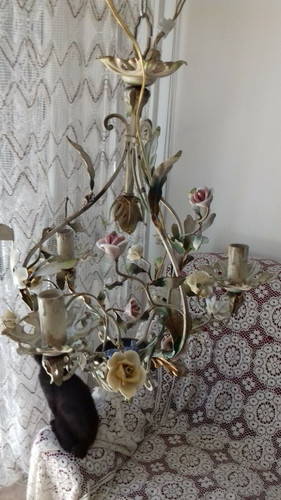 Belle lustre vintage fer - vintage,