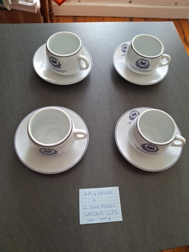 Lot tasses sous - 4,