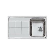 FOSTER 2181061 Lavabo 1 Baignoire La Dx Avec Égouttoir Série Ks Acier Brossé