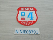 AUTOCOLLANT SIMCA automobile N° 4 fidelity STICKER simca Argenté rare