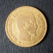 Pièce de 10 Francs or Napoleon III 1858 A Paris  tête nue