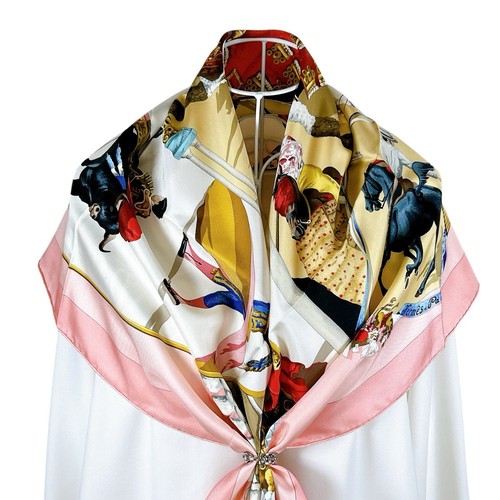 Foulard vintage soie hermes - vintage,