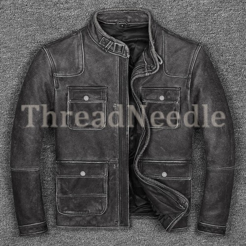 Veste cuir réel - veste,