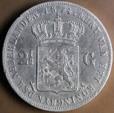 PAYS BAS 2,5 GULDEN 1874 ARGENT