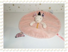㉜ - Doudou Plat  Rond  Souris Mimi  Rose Mauve Il Etait une Fois Moulin Roty
