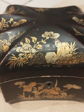 Boîte  À Thé ,Laque Et Or