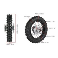 80/10012 Jante Arrière Pneu