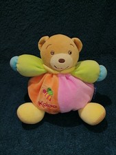 doudou ours boule orange rose