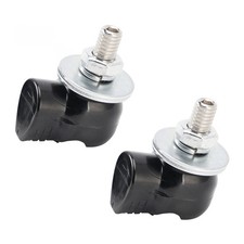 Paire Vis Plaque Immatriculation Moto Et Écrous Plastique noir Crâne Custom E03