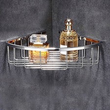 Support de douche d'angle antirouille 304 en acier inoxydable finition chromée