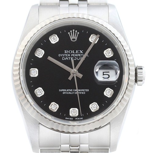Rolex datejust 18k - or, blanc