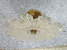PLAFONNIER  CRISTAL FORME SOLEIL ET HARMATURE EN  BRONZE HALL D'ENTREE COULOIR