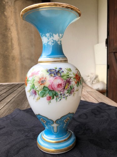 Vase opaline baccarat saint - opaline,