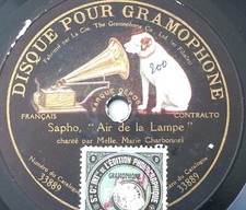 Marie Charbonnel & Paul Payan French 78RPM Gramophone 33889