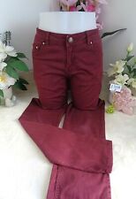 Vêtement occasion femme : Pantalon / Jeans bordeau - T : 40 *