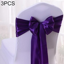 3 présidences de cérémonie de mariage PCS en tissu satin chaise Archi noeud D