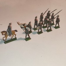 Anciens soldats de plomb HEYDE Infanterie allemande au défilé 48 mm