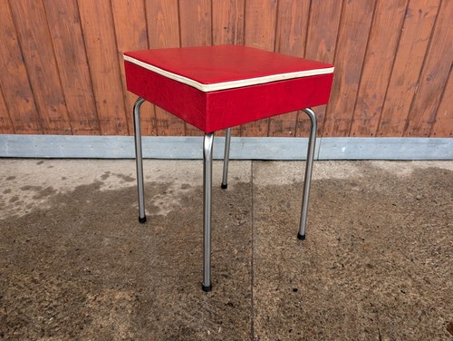 Tabouret pouf chrome vintage - chrome,