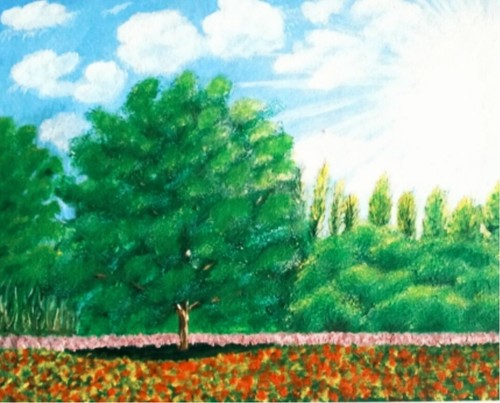 Paysage peinture acrylique - paysage,