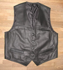 Gilet homme cuir noir - homme,