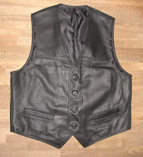 Gilet homme cuir noir - homme,