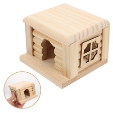  Maison en bois pour hamster, grands châteaux de lapin, cachette en bois, maison