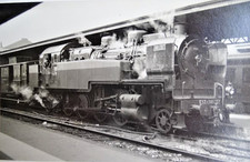 carte photo CPA train loco
