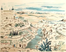 Yves BRAYER "Le Tage à Tolède " Lithographie signée numérotée TBE