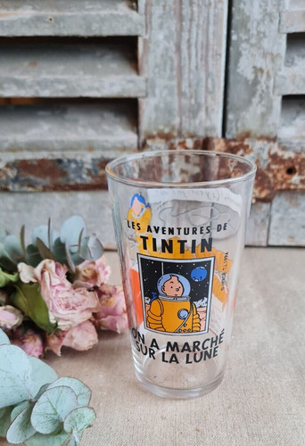 Ancien verre publicitaire - ancien,