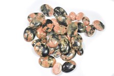 Cabochon pierre précieuse grande taille forme ovale lisse en rhodolite nature...