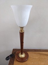 LAMPE STYLE MAZDA UNILUX couleur noyer ou autre art déco vintage 1930. Avec inte